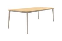 Alaska tuintafel - teak/aluminium - mokka - 240x100 cm.