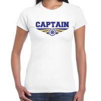Captain t-shirt wit dames - Beroepen shirt 2XL  -