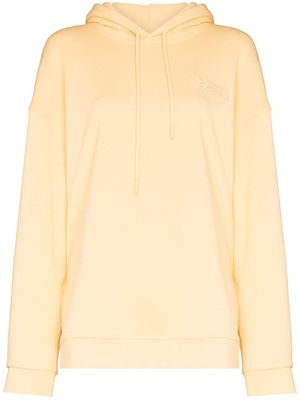 GANNI hoodie oversize à logo brodé - Jaune