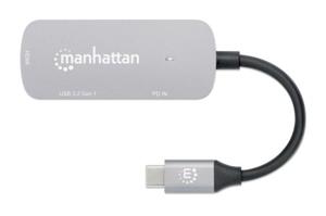 Manhattan USB-C auf HDMI 3-in-1 Docking-Konverter USB-C dockingstation Geschikt voor merk: Universeel USB-C Power Delivery