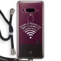 Home Is Where The Wifi Is: HTC U12+ Transparant Hoesje met koord