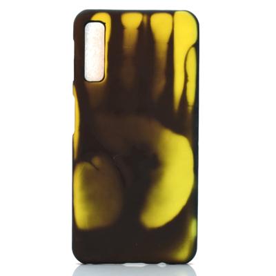 Plakken skin + PC thermische sensor verkleuring Case voor Samsung A50 (zwart groen)