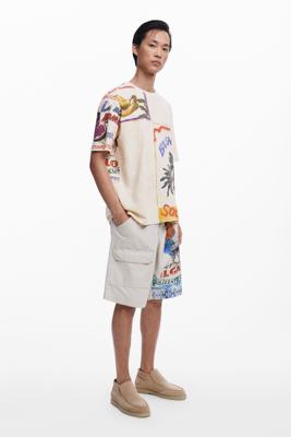 Cargo bermuda met postzakken - WHITE - 36