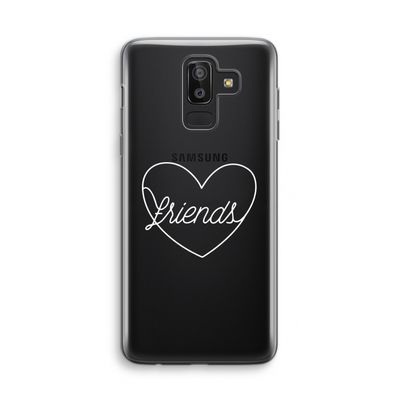 Friends heart pastel: Samsung Galaxy J8 (2018) Transparant Hoesje