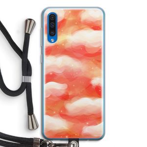 Lichte Wolken: Samsung Galaxy A50 Transparant Hoesje met koord