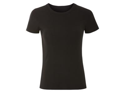 esmara Geribd dames T-shirt (Zwart, M (40/42))