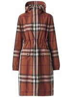 Burberry parka à carreaux - Marron