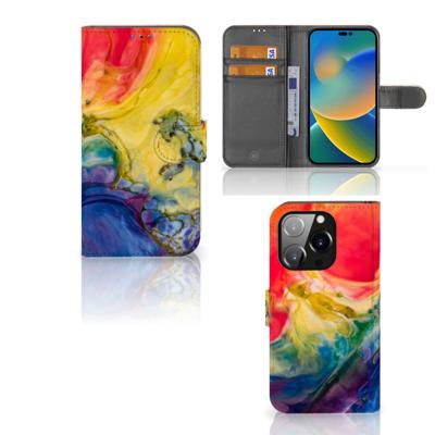 Hoesje iPhone 14 Pro Watercolor Dark Hoesje iPhone 14 Pro Watercolor Dark