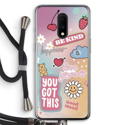 Positivity: OnePlus 7 Transparant Hoesje met koord