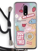 Positivity: OnePlus 7 Transparant Hoesje met koord