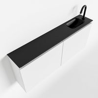 Toiletmeubel Mondiaz Ture | 120 cm | Meubelkleur Talc | Eden wastafel Urban Rechts | 1 kraangat Toiletmeubel Mondiaz Ture | 120 cm | Meubelkleur Talc | Eden wastafel Urban Rechts | 1 kraangat