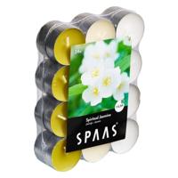 Spaas Geurtheelichtjes/waxinelichtjes - 24x - Spiritual Jasmine - 4,5 branduren - geurkaarsen