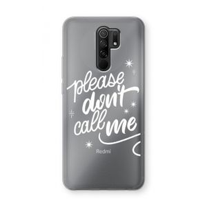 Don't call: Xiaomi Redmi 9 Transparant Hoesje