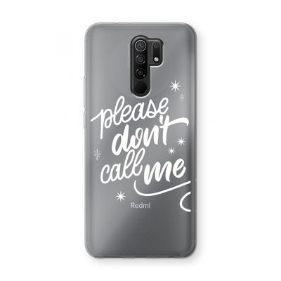 Don't call: Xiaomi Redmi 9 Transparant Hoesje