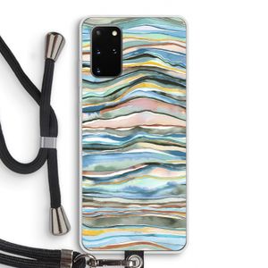 Watercolor Agate: Samsung Galaxy S20 Plus Transparant Hoesje met koord