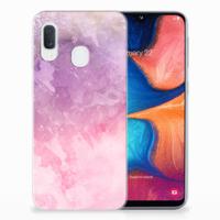 Smartphone hoesje Samsung Galaxy A20e Pink Purple Paint