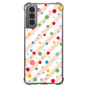 Samsung Galaxy S21 Doorzichtige Silicone Hoesje Dots