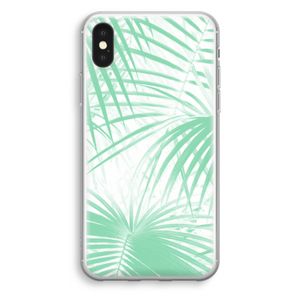 Palmbladeren: iPhone XS Transparant Hoesje
