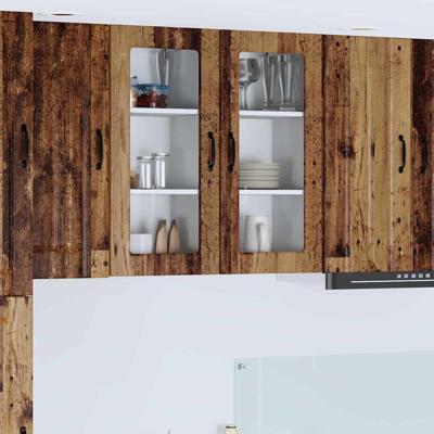 Keukenkast aan de muur Oud Hout 40 x 31 x 80 cm Bewerkt hout Keukenkast aan de muur Oud Hout 40 x 31 x 80 cm Bewerkt hout