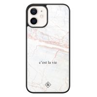 iPhone 12 glazen hardcase - C'est la vie