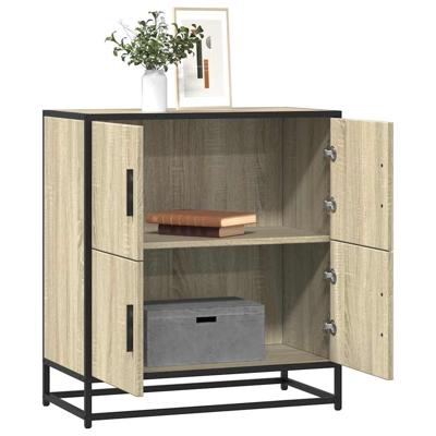 Dressoir 68x35x76 cm bewerkt hout sonoma eikenkleurig