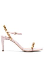 Moschino sandales 80 mm en cuir - Rose - thumbnail