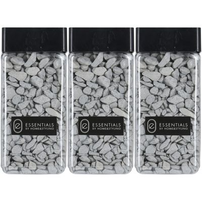 Decoratie steentjes/hobby steentjes - Lichtgrijs - 1650 ml - 9/13 mm
