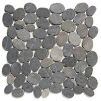 The Mosaic Factory Natural Stone marmer mozaïek tegels 31x30 donkergrijs - thumbnail