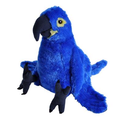 Wild Republic knuffel Papegaai - pluche - blauw - 30 cm - vogel - knuffeldier