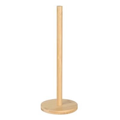 Urban Living Keukenrolhouder - 1 rol - bamboe - lichtbruin - 33x12 cm