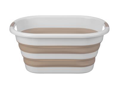 W5 Opvouwbare wasmand (wit/beige)