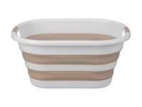 W5 Opvouwbare wasmand (wit/beige)