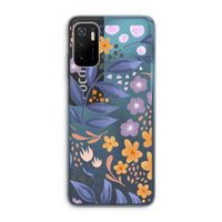 Flowers with blue leaves: Xiaomi Poco M3 Pro 5G Transparant Hoesje
