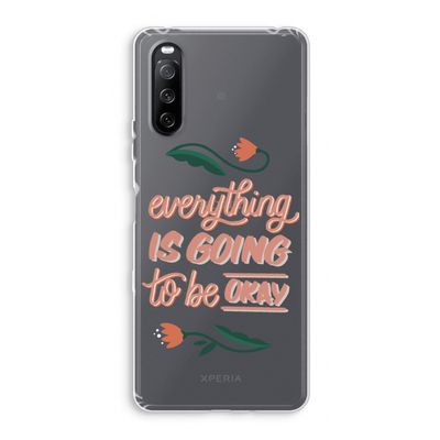 Optimistic flower girl: Sony Xperia 10 III Transparant Hoesje
