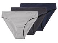 esmara Set van 3 dames onderbroeken (Donkerblauw/grijs, XS (32/34))