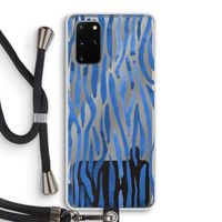 Blauwe nerven: Samsung Galaxy S20 Plus Transparant Hoesje met koord