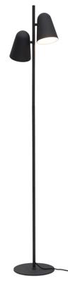Vloerlamp ijzer Salamanca 2-kap - zwart