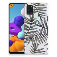 Samsung Galaxy A21s | TPU Case | Leaves Grey