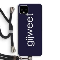 Gijweet: Pixel 4 XL Transparant Hoesje met koord