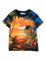 Dolce & Gabbana Kids t-shirt à imprimé abstrait - Bleu - thumbnail