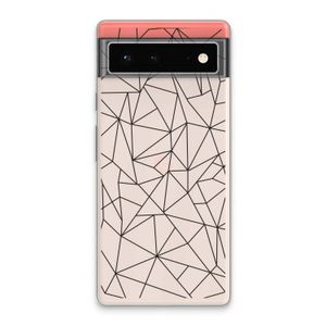 Geometrische lijnen zwart: Google Pixel 6 Transparant Hoesje