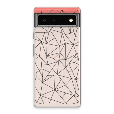 Geometrische lijnen zwart: Google Pixel 6 Transparant Hoesje