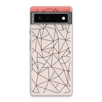 Geometrische lijnen zwart: Google Pixel 6 Transparant Hoesje