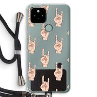 Rock: Pixel 5 Transparant Hoesje met koord