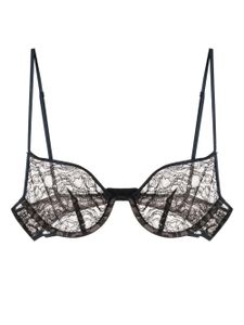 Kiki de Montparnasse soutien-gorge en dentelle à design transparent - Noir