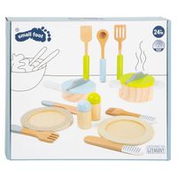 Small Foot houten kookgerij en servies set, 15dlg.