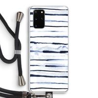 Ink Stripes: Samsung Galaxy S20 Plus Transparant Hoesje met koord