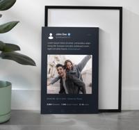 Twitter-scherm Gepersonaliseerd canvas schilderij