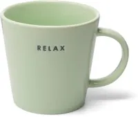 Vondels theekop keramiek relax 10x11cm light green