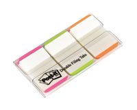 Post-it Index Strong, , ft 25,4 x 38 mm, wit met gekleurde rand, 3 kleuren, 22 tabs per kleur - thumbnail